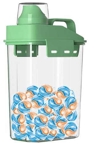 Distributeur de détergent, couvercle de conteneur de capsules pour blanchisserie | Support de lessive en poudre | Distributeur imperméable de perles boosters d'arômes, organisation de buanderie pour