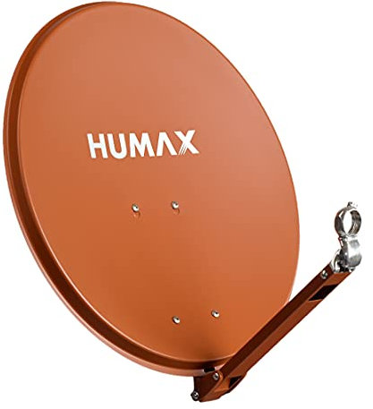 HUMAX Digital Professional 75 cm Satellitenspiegel, Sat Antenne mit Tragarm für LNBs, Satellitenschüssel aus Aluminium mit einem Durchmesser von 75 cm, Ziegelrot