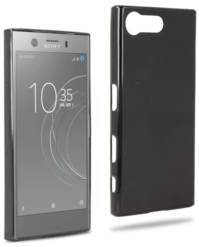 REY Schwarz Silikonhülle TPU für Sony Xperia X COMPACT, Handyhülle Premium Kratzfest TPU Durchsichtige Schutzhülle, Ultradünne 0,33 mm