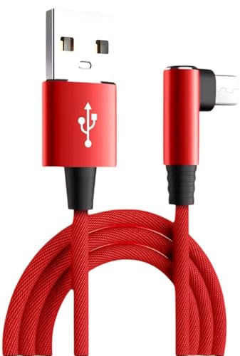 USB C Charger Cable, Type C Fast Charging Cable, 5A Charger Cable with 90 Degree Right Angle Connector, Fast charger Cord, USB to USB C cable for Samsung & all Port C 2 M (red)