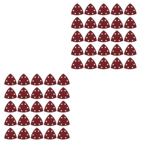 JECOMPRIS 200stücke Selbstklebende Dreieckige Sandpapier-pads Flockendes Materialien Für Präzises Schleifen Körnungen