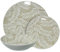 Vajilla de 18 piezas de porcelana en beige y hojas en blanco 26x6x26 cm