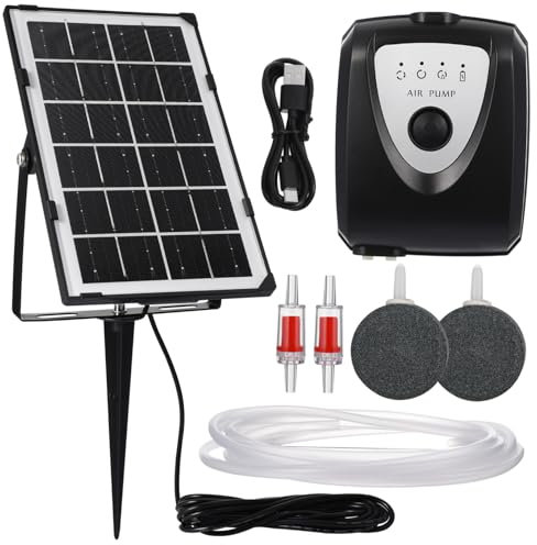 ERINGOGO Ossigenatore Acquario Pompa Ad Aria Per Pesci Kit Pompa Aeratore Per Acquario e Vasche Per Pesci Pietre d Aria