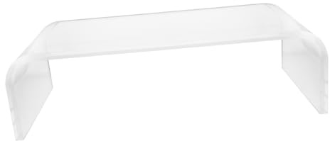 DOITOOL Supporto per Monitor in Acrilico Supporto Trasparente per Computer Solleva Altezza Display Risparmia Spazio Scrivania Posa Tastiera Mouse