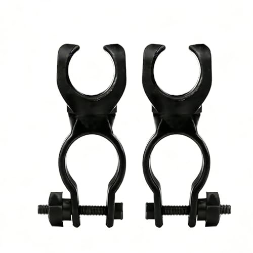 LifgWas 2PCS,Soportes Para Muletas Accesorios Para Silla De Ruedas,Soporte para linterna de bicicleta, luz LED para bicicleta, clip para linterna
