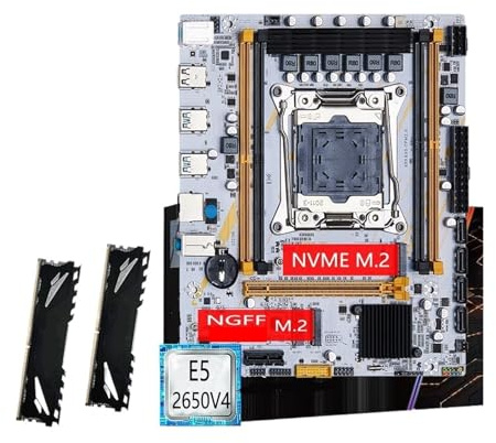 X99 Motherboard Set Combo Xeon Kit E5 2650 V4 CPU LGA 2011-3 Processor 16GB DDR4 Memory NVME M.2 NGFF ED4