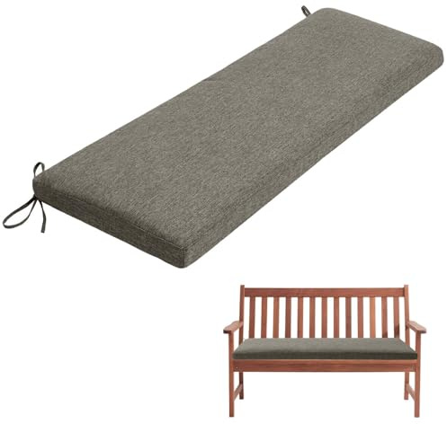 Generisch Bankauflage, Abnehmbarem Sitzkissen Banks, rutschfeste Gartenbank Auflage, Waschbar Sitzauflage Banks für Innen Outdoor Fensterbank Couch ban k Eckbank Auflagen,Drak Gray,140x45x5cm