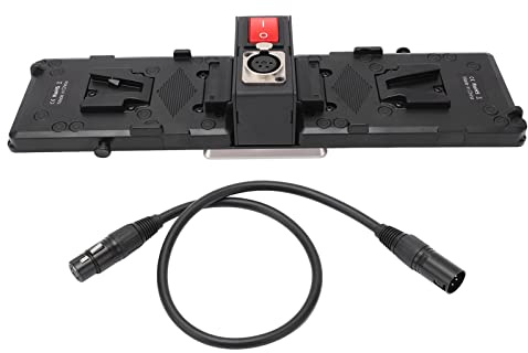 Zoeyilan V-Mount-Batterieplatte, Dual-V-Mount-Splitterplatte für effiziente Stromversorgung, für Skypanel S360 S120 S30 LED-Panel-Leuchte