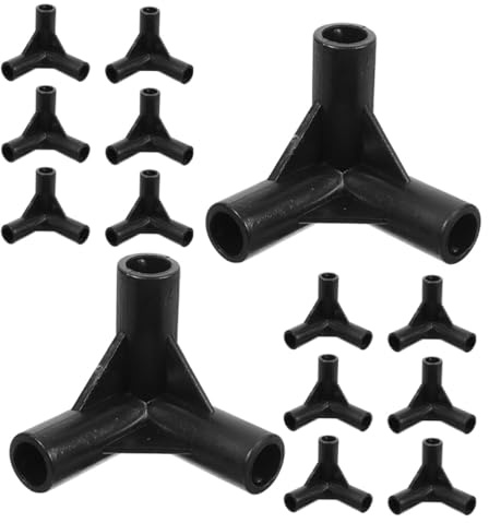 MAGICLULU 25 Stück Zeltstangenverbindungen aus Robustem Kunststoff Pe Rechteckiger DREI Wege Verbinder für Zelte und Baldachine für Garten und Camping Schnelle Montage