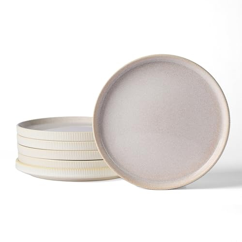 Jiwoo 6er Frühstücksteller & Dessertteller Ø20 cm mit Reaktivglasur