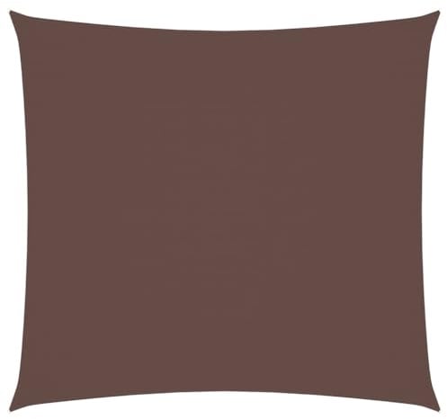 Foknhdi Sonnensegel 7x7 m Braun Quadratisch Oxford UV-beständig Robustes Material für Balkon Garten Terrassenüberdachung Outdoor Schattiernetz für Camping Strand Wohnwagen und Loungebereich