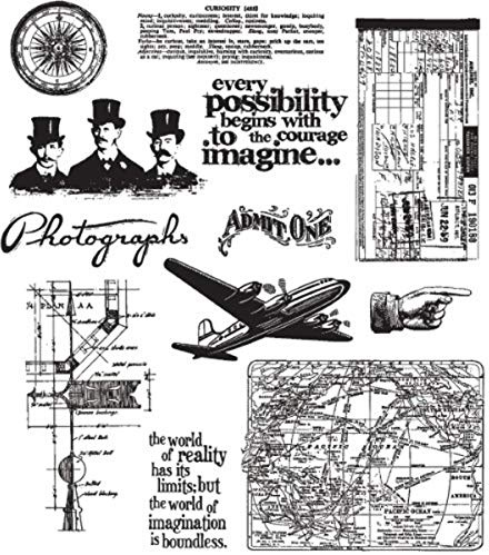 Stampers Anonymous Tim Holtz Gummistempel-Set, 17,8 x 21,6 cm, Warehouse District