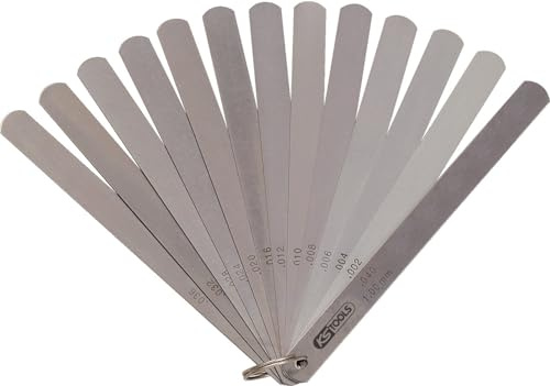 KS Tools 300.0614 Kolbenspiellehre, 8 Blatt, 0,05-0,5mm, 150mm lang