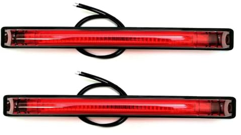 BUL BARS 2 x LANGE LED Rot Begrenzungsleuchte Seitenleuchte 12V 24V mit E-Prüfzeichen Positionsleuchte Auto LKW PKW KFZ Lampe Leuchte Licht Rück Universal