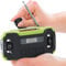 infactory Kofferradio: Solar- und Dynamo-Kurbel-Radio mit LED-Licht, LCD-Display (Notfallradio mit LED-Lampe, Radio zum Kurbeln, Ladegerät Batterie)