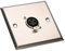 XLR 3 Polig Buchse Stainless Stahl Wand Unterputzdose Mit Freigabe 85x85mm