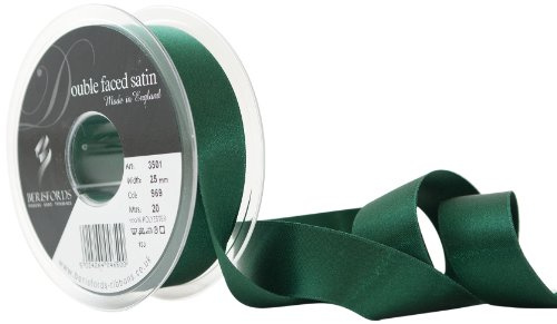 Berisfords Double Satin Ribbon, Forest, 25 mm