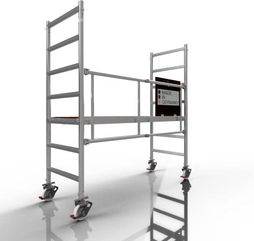 Profigerüst: ALTEC AluKlik® 2.0 300, Arbeitshöhe 3m | TÜV | Made in Germany | inkl. Ø150mm Rollen, Alu Gerüst Rollgerüst Fahrgerüst Baugerüst Faltgerüst Arbeitsplattform…