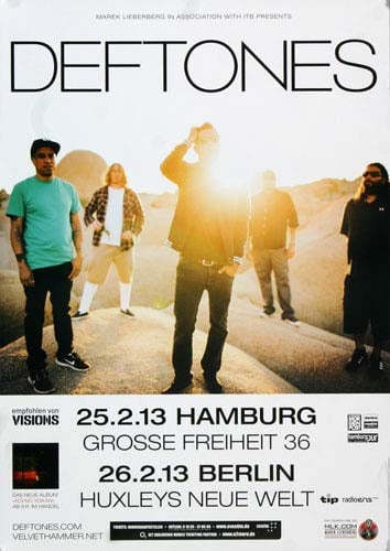Deftones - Koi No Yokan, Hamburg & Berlin 2013 » Konzertplakat/Premium Poster | Live Konzert Veranstaltung | DIN A1 «