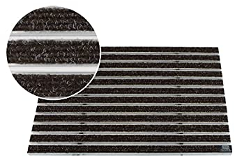 EMCO Eingangsmatte DIPLOMAT Rips braun 22mm Fußmatte Schmutzfangmatte Fußabtreter Antirutschmatte, Größe:990 x 490 mm