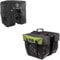 M-Wave Unisex – Erwachsene Amsterdam Double Gepäckträgertasche inkl. Regenhaube, schwarz/grün
