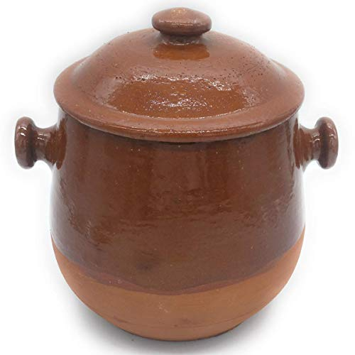 Puchero de barro para cocinar 14 litros de 30 cm x 30 cm