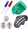 Uniclife 4-8 PCS Golf Ball Liner Template Linear Alignment Kit für Putt Ball Marking Tools mit maximal 4 Golf Ball Line Drawing Marking Stencils und 4 Bunte Marker Pens