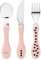 LÄSSIG Set di Posate per Bambini 3 Pezzi Cucchiaio Forchetta Coltello Manico in Plastica in Acciaio Inossidabile/Cutlery 3 Pcs Little Chums Mouse