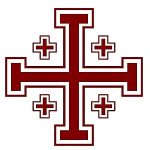 2 x Autoaufkleber für lustiges kreatives Kreuz von Jerusalem, PVC, für Auto, 11, 2 cm x 11, 2 cm