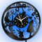 KingLive Alice im Wunderland Vinyl-Wanduhr, 7 Farben, LED-Nachtlicht, Vintage-Schallplattenuhr, Grinsekatze, Dekorationen, Geschenke für Party, Kinderzimmer, Büro, Küche, Wohnzimmer, Schlafzimmer
