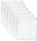 Linendo 100% Pure Linen Dinner Cloth Napkins 38 x 38 cm White - Set of 6 Pack European Flax Natural Fabric Washable for Home and Kitchen