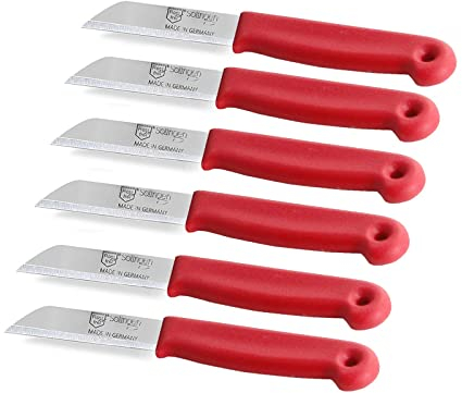 Küchenmesser Gemüsemesser Set aus Solingen Made in Germany Obstmesser Allzweckmesser mit Extra Scharfer Messerklinge aus Rostfreiem Edelstahl Kurz/Lang für den täglichen Einsatz (6, Klein)