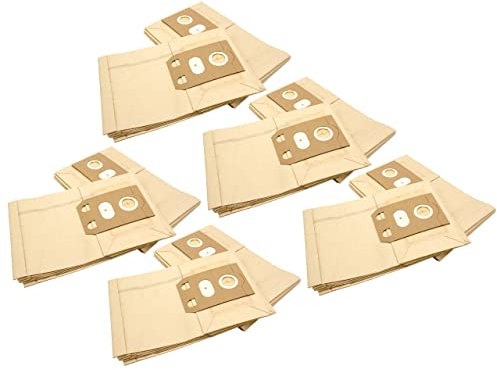 vhbw 50x Sacs compatible avec Husquarna 210, 220, 230 aspirateur - papier, 34cm x 21cm, couleur sable