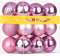 Bubblegun rosa 4,1 cm kleine Weihnachtskugeln Weihnachtsbaumschmuck Ornamente bruchsichere hängende Kugeln für St. Patrick's Day Valentinstag Osterdekorationen Set mit 18 Stück