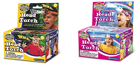 Brainstorm TOYS T rex Head Torch Unicorn Head Torch Featuring Sound
