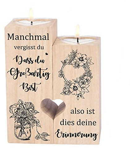 Kerzenständer -Geburtstagsgeschenke für Frauen, Inspirierende Geschenke für Freundin Schwester Kollegin Ehefrau und Mutter (Z)