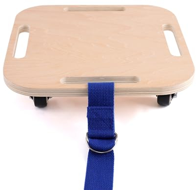 Kinder rollbrett holz Balance Board Für Kinder,Kindersport ab 3 Jahren zur Förderung von Balance, Motorik & Koordination,scooter board mit Haltegriffen und Umlenkrollen