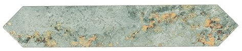Picket Tile, Backsplash Wall & Floor Ceramic Tile. Glossy Green 1.7x9.6 23Pk (2.37 sqft/case) for Bathroom, Kitchen Backsplash Wall, Shower Accents. Ceramic Mosaic Bathroom, Kitchen Glossy Flooring