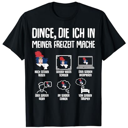 Serbien Reise Damen Herren Kinder T-Shirt