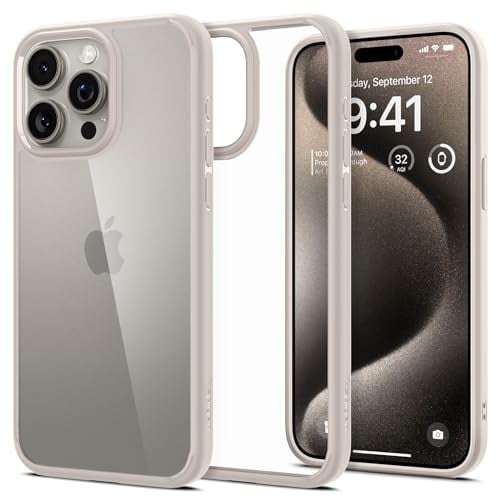 Spigen Ultra Hybrid Case Compatible with iPhone 15 Pro Max - Natual Titanium