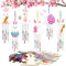 HONMOK 12 Stück Ostern Hasen Windspiele Bastelset Kinder Osterhase Windspiele Basteln DIY Kaninchen Klangspiele Handwerk zum Bemalen für Osterdeko Frühling Mädchen Junge Geschenk