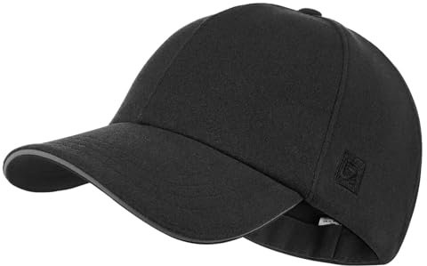 GADIEMKENSD Winter Reflective Fleece Hat with Adjustable String for Unisex Warm Winter Baseball Cap Soft Cold Hats Beanie for Hiking Running Travel Horse Camping Black