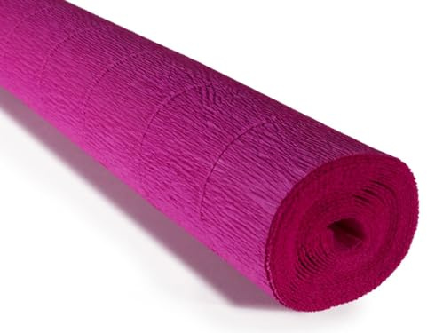 Rollo de papel crepé italiano de alta calidad, peso pesado, 140 gramos (más de 40 colores) (violeta ciclamen (972))