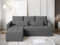 BROMARKT Ecksofa mit Schlaffunktion 226x143x83 - Wohnlandschaft L-Form - Kollektion HOT L LITE - Eckcouch - Samt Couch L Form - Sofa 3-Sitzer - Grau