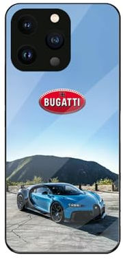 NDMUS Rundumschutz Handyhülle, für Bugatti Stilvolles Auto-Emblem-Erscheinungsbild Dünn Full Body Protection Stoßfest, für,iPhone 15 case