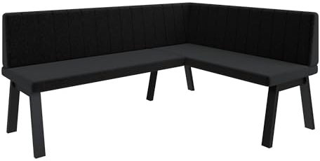 FURNISTAR Eckbank Akiko Metal A - Eckbankgruppe für Ihrem Esszimmer, Küche modern, Sitzecke, Essecke. Perfekt für Küche, Büro und Rezeption. Solide und Starke Verarbeitung. (168x128-Rechts-Inari100)