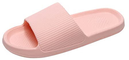 Hausschuhe Weich Schlappi Schlappen Badelatschen Mode Paare Frauen Duschraum Zuhause rutschfeste atmungsaktive weiche Sohle Schuhe Hausschuhe bequeme Unisex Badelatschen Offener Zehentranner (Red, 39)