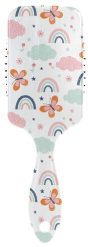 Hair Brush Cute Cottage Butterfly Rainbow Anti-static Brushes Wet And Dry Hairbrush Wetbrush for Thick Hair Makes Hair Smooth
