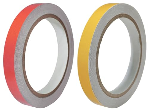 LYQNIHOB 2 Stück Selbstklebende Zierstreifen in Metallic-Glanz für Auto, Boot & Motorrad | Wetterfeste Dekorstreifen | Zierleiste 12mm x 3m | Deko-Klebestreifen, Glänzendes, langlebiges Klebeband