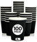 Zuvo Takeaway Coffee Cups 8 OZ - NO Lids - 100 Disposable Black Ripple Coffee Cups - Ideal for Takeaways